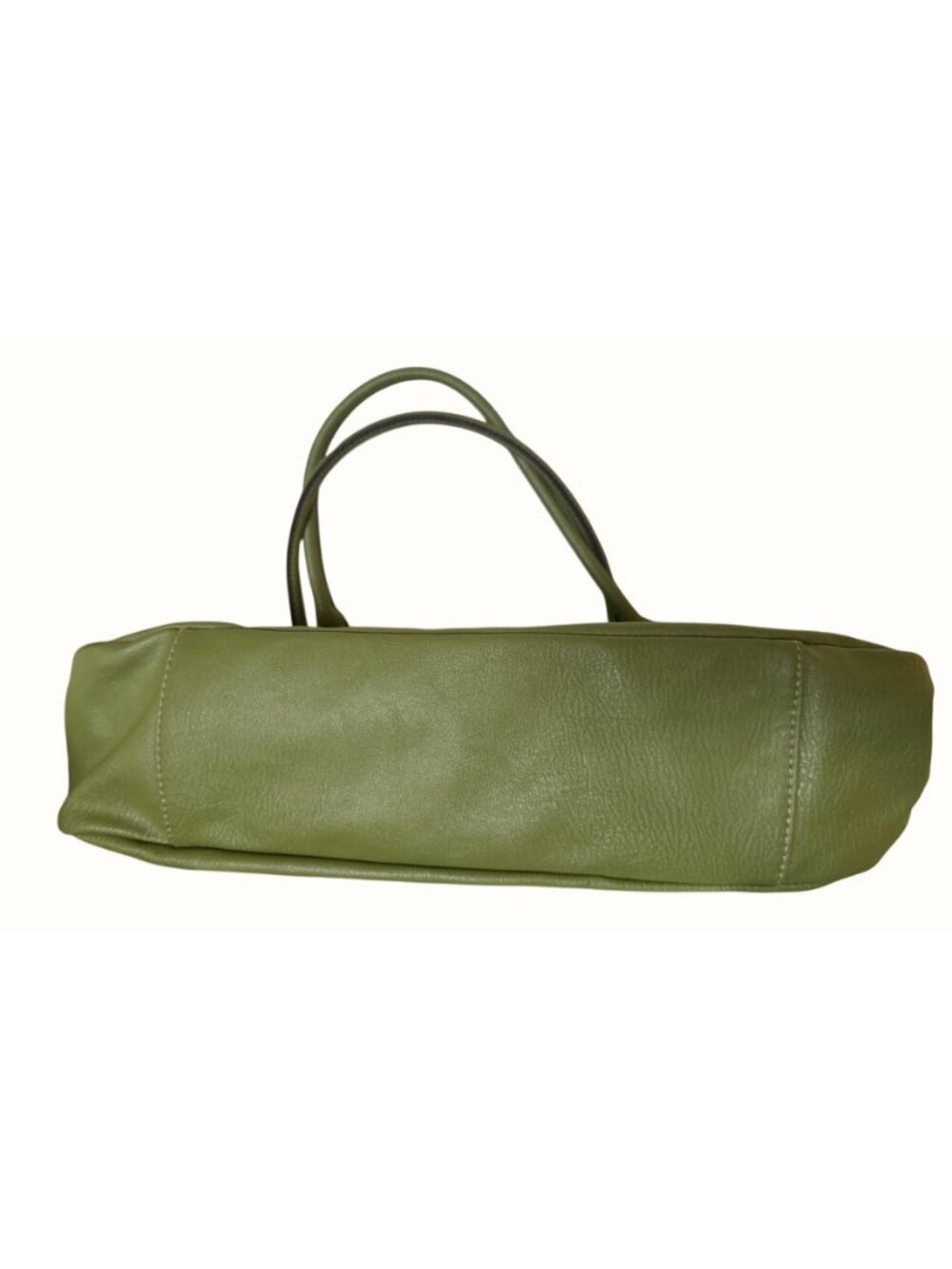 Merona Olive Green Faux Leather Shoulder Bag Gorgeous Bag w 2 Outer Pockets - Picture 8 of 9